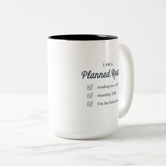 Geplante Reader-Tasse Zweifarbige Tasse (VorderseiteRechts)