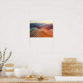 Geplante topografische Landschaft bei Sonnenunterg Poster (Küche)