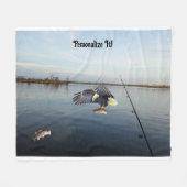 Geplanter, individualisierter Adlerstegel Fleecedecke (Vorderseite (Horizontal))