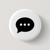 "Geplauder-" Piktogramm-Knopf Button (Vorderseite)