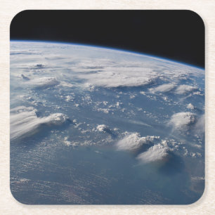 Geplünderte Anvillen der Erde auf Südborneo. Rechteckiger Pappuntersetzer