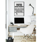 gepostetes, privates Eigentum Poster