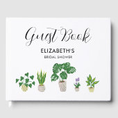 Gepotted Pflanze Brautparty Greenerity Custom Gästebuch (Vorderseite)