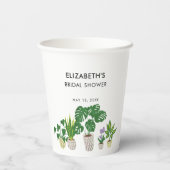 Gepotted Pflanze Brautparty Greenerity Custom Pappbecher (Rückseite)