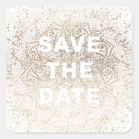 Geprägt | Formal Eleganter Schnee White Gold Foil