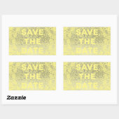 Geprägt | Fun Yellow Summer Silver Gold Foil Rechteckiger Aufkleber (Blatt)