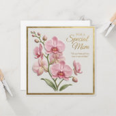 geprägte Blumen-Muttertags-Karte Karte (Vorderseite/Rückseite Beispiel)