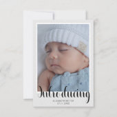 Geprägte Herzen - Vorstellung des Babys - Danke (Vorderseite)