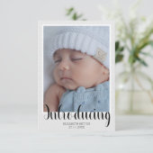 Geprägte Herzen - Vorstellung des Babys - Danke (Stehend Vorderseite)