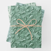 Geprägte Schattierungen von Mintgrün Geschenkpapier Set (Beispiel)