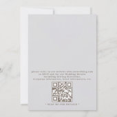 Geprägte Seesterne Küstenformale QR-Code-Hochzeit Einladung (Rückseite)