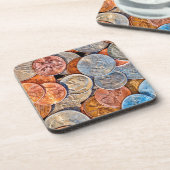 geprägte Währung Getränkeuntersetzer (Linke Seite)