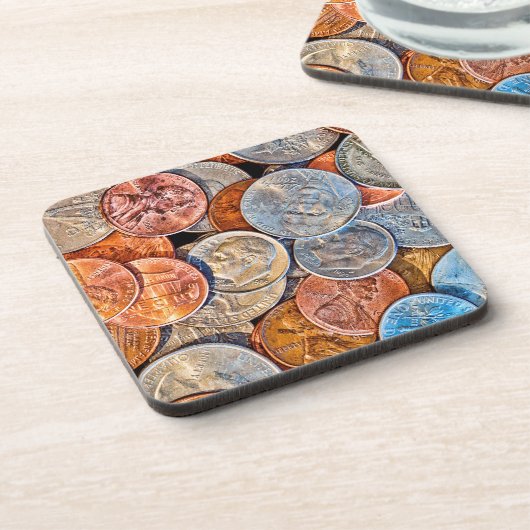 geprägte Währung Getränkeuntersetzer (Linke Seite)