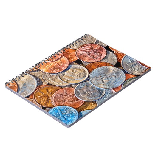 geprägte Währung Notizblock (Linke Seite)