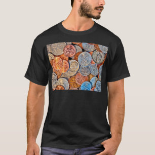 Geprägte Währung T-Shirt