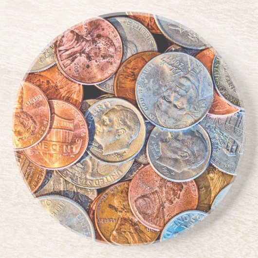 geprägte Währung Untersetzer (Vorne)