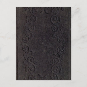geprägter Bucheinband Postkarte
