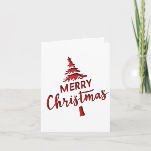 Geprägter "Frohe Weihnachten"-Baum-Text auf Weiß Feiertagskarte