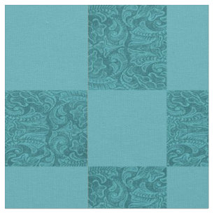 geprägter Lederdruck Teal Blockdruck Stoff