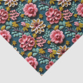 geprägtes Blumenmuster  Seidenpapier (Detail)