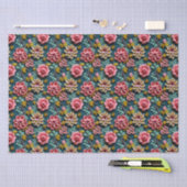 geprägtes Blumenmuster  Seidenpapier (Handwerk)