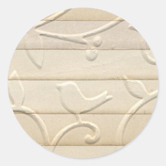 geprägtes Papierdesign Runder Aufkleber (Vorderseite)