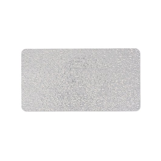 Geprägtes Silber Adressaufkleber (Vorne)