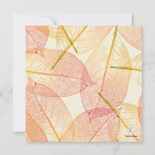 Gepresste Blätter-Einladung Einladung (Rückseite)