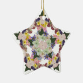 Gepresste Blumen-eingeschlossene Verzierung Keramik Ornament (Rechts)