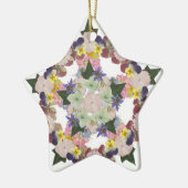 Gepresste Blumen-eingeschlossene Verzierung Keramik Ornament (Links)