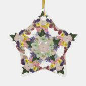 Gepresste Blumen-eingeschlossene Verzierung Keramik Ornament (Hinten)