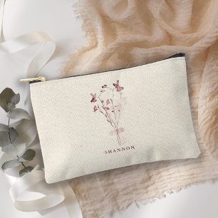 Gepresste Blumenstrauß-Kosmetik-/Zubehörtasche Zubehörtasche