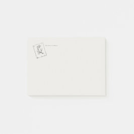 Gepresste Rose - Korrespondenz im Regency-Stil Post-it Klebezettel