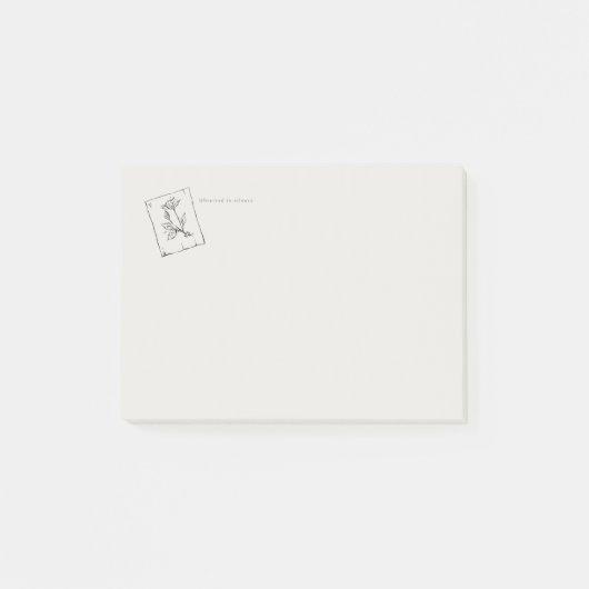 Gepresste Rose - Korrespondenz im Regency-Stil Post-it Klebezettel (Vorderseite)