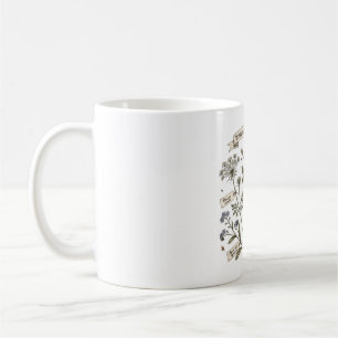 Gepresste Wildblumen Herbarium Vintage Botanical C Kaffeetasse