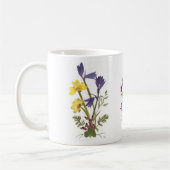 Gepresster Blumen-Entwurf Kaffeetasse (Links)