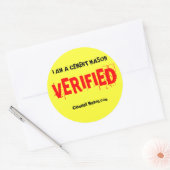 Geprüft Runder Aufkleber (Umschlag)