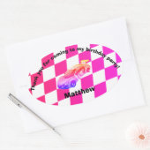 Geprüfte farbenfrohe Auto-Vorzugsticker Ovaler Aufkleber (Umschlag)