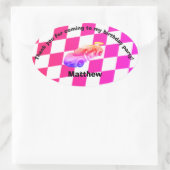 Geprüfte farbenfrohe Auto-Vorzugsticker Ovaler Aufkleber (Tasche)