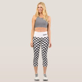 Geprüfte Flag Racing Sport Custom Text INDY Cars Capri Leggings (Vorderseite)