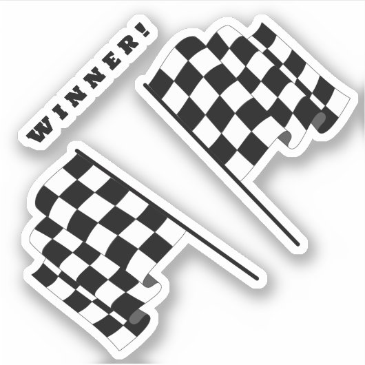 Geprüfte Flaggen Aufkleber (Vorderseite)