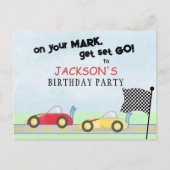 Geprüfte Markierung für Schlagwagen der Birthday W Postkarte (Vorderseite)