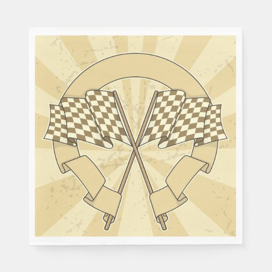 Geprüfte Racing Flags Papier Napkins Serviette (Vorderseite)