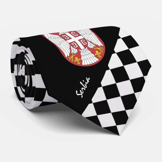 Geprüfte serbische Krawatte, Mode unter serbischer Krawatte (Gerollt)