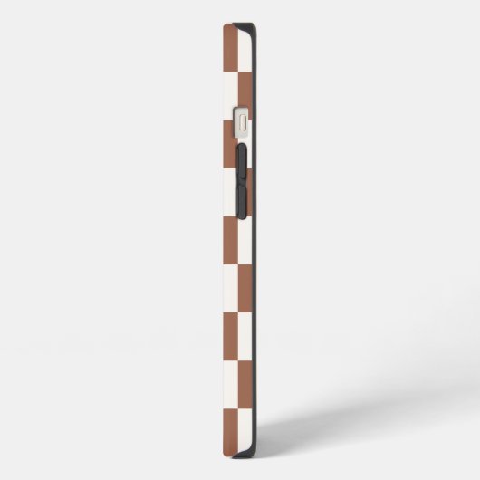 Geprüfter Orangenrost Terrakotta-Gehäuse iPhone Hülle (Linke Seite)