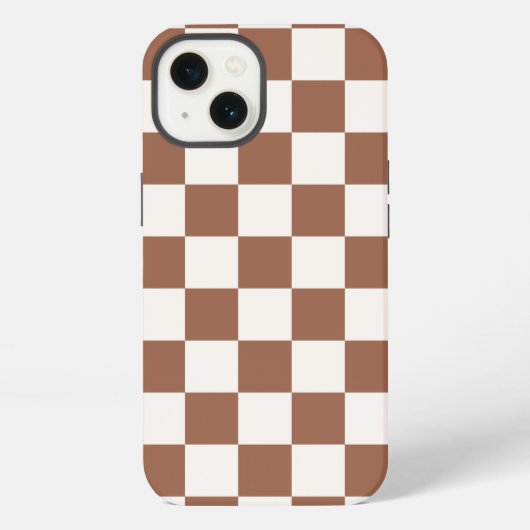 Geprüfter Orangenrost Terrakotta-Gehäuse iPhone Hülle (Rückseite)