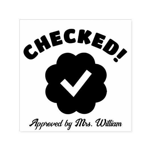 Geprüfter Tick-Lehrer Permastempel (Design)