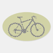 Geprüftes Fahrrad Ovaler Aufkleber (Vorderseite)