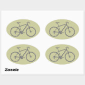 Geprüftes Fahrrad Ovaler Aufkleber (Blatt)
