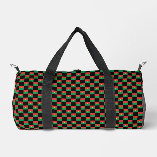 Geprüftes Muster der Burkina Faso-Flagge Duffle Bag (Vorderseite)